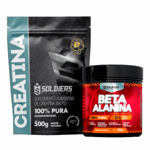Kit: Beta Alanina 250g + Creatina Monohidratada 500g – 100% Pura Importada – Soldiers Nutrition