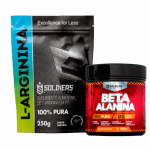 Kit: Arginina 250g + Beta Alanina 250g – 100% Puro Importado – Soldiers Nutrition