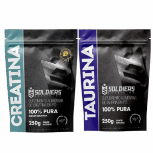 Kit: Creatina Monohidratada 250g + Taurina 250g – 100% Pura Importada – Soldiers Nutrition