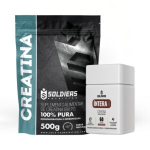 Kit: Creatina Monohidratada 500g + Cafeína Íntera Focus Soldiers Nutrition