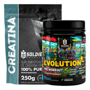 Kit: Creatina 250g + Pré Treino Evolution 300g – Soldiers Nutrition