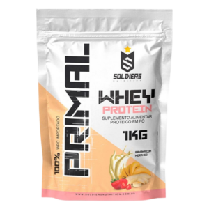 Whey Protein Primal Banana com Morango 1Kg – Soldiers Nutrition