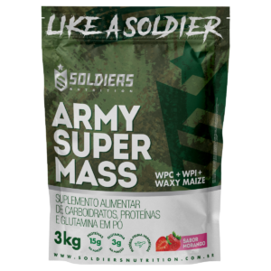 Hipercalórico Army Super Mass Morango 3Kg – Soldiers Nutrition