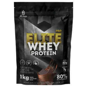 Whey Protein Elite Pro Concentrado 80% Chocolate Belga 1kg – Soldiers Nutrition