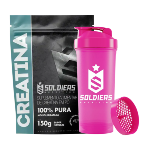 Kit: Creatina 150g + Coqueteleira Slim – Soldiers Nutrition