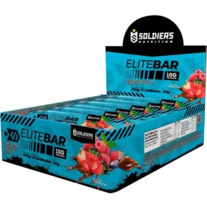 Kit: Elitebar 30g Barra De Proteína CX 12 Un Frutas Vermelhas – Soldiers Nutrition