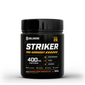 Pré-Treino Striker 300g Suplemento Alimentar em Pó 400mg Cafeína 20 Doses – Soldiers Nutrition